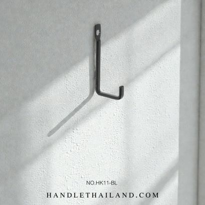 ขอเกี่ยว (ซิงค์) สีดำด้านพ่นทราย 30x15 mm. HK11