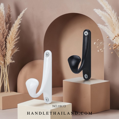 ขอเกี่ยว (ซิงค์) สีขาว, ดำ 15x88.6 mm. HK13