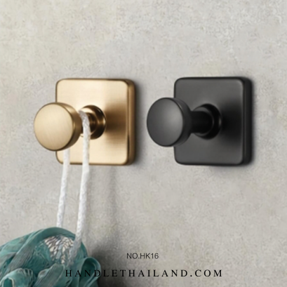 ขอเกี่ยว (ซิงค์) สีดำด้าน,ทองแฮร์ไลน์ 35x32 mm. HK16