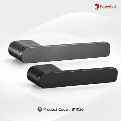 Futuretech มือจับก้านโยก (ซิงค์) สีดำด้าน,เทาแฮร์ไลน์ พร้อมอุปกรณ์ล็อค ขนาด 52x156x53 มม. รุ่น 811036