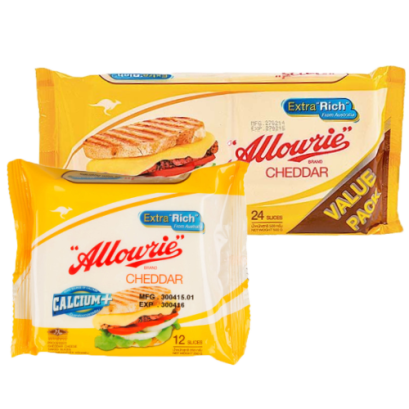 Cheddar cheese 12 slices ( Allowrie )