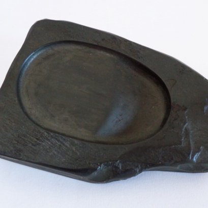 Handcrafted Inkstone, Japanese Natural Black Slate Stone, Vintage Japanese Ink Stone High-class Nachiguro