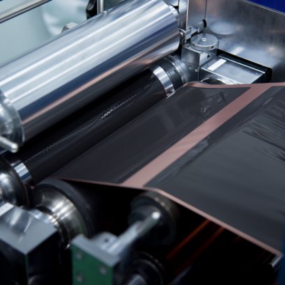 Li-Ion Battery Anode – Graphite coated Cu foil two-sided coating