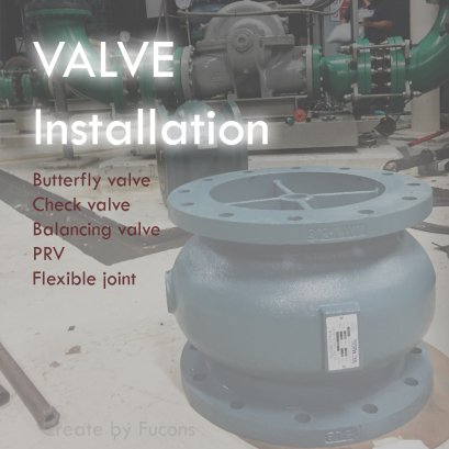 งานติดตั้งวาล์วน้ำ