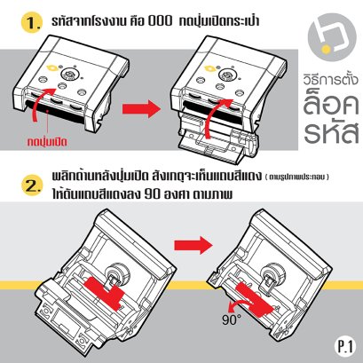 วิธีการตั้งรหัสล็อค กระเป๋าเดินทาง แบบ 5