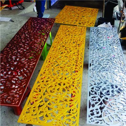 ตัดฉลุลายพลาสวูดทำสี