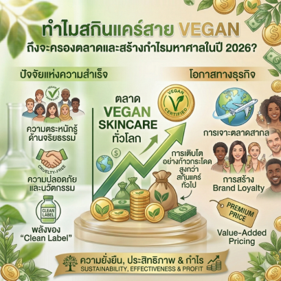 ทำไมสกินแคร์สาย Vegan ถึงจะครองตลาดและสร้างกำไรมหาศาลในปี 2026?