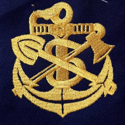 งานปัก ทหารเรือ ด้ายสีทอง