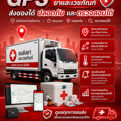 GPS ช่วยรถขนส่งยาและเวชภัณฑ์ส่งของได้ปลอดภัยและตรวจสอบได้