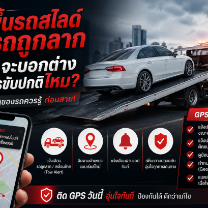 รถขึ้นรถสไลด์ / รถถูกลาก GPS จะบอกต่างจากการขับปกติไหม?