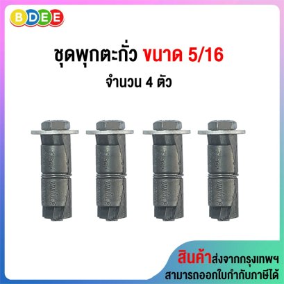 ชุดพุกตะกั่วพร้อมสกรู 5/16 จำนวน 4 ตัว/ชุด