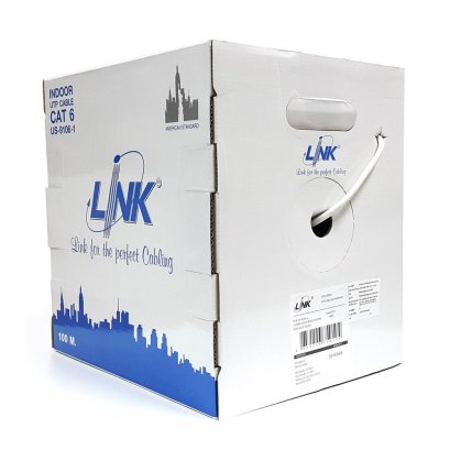สายแลน CAT 6 (สำหรับภายใน ,ไม่ติดไฟ และไม่ลามไฟ) 100 เมตร ยี่ห้อ LINK รุ่น US-9106 LSZH