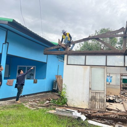 คบ.สุโขทัย  ลงพื้นที่ติดตามการดำเนินการซ่อมแซมที่ทำการฝ่ายช่างกล