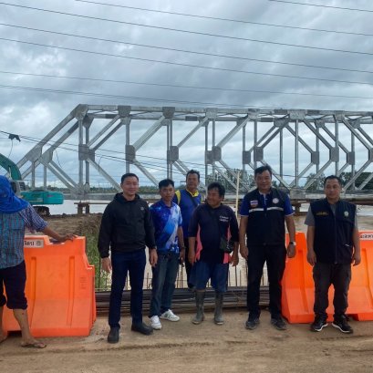 คบ.สุโขทัย  ลงพื้นที่สำรวจจุดติดตั้งเครื่องสูบน้ำ พื้นที่เสี่ยงอุทกภัยคลองยม - น่าน คบ.สุโขทัย  