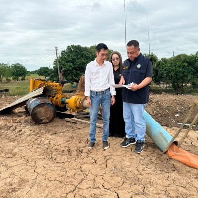 คบ.สุโขทัย  ลงพื้นที่ติดตามสภาพพื้นที่บริเวณจุดติดตั้งเครื่องสูบน้ำบรรเทาน้ำท่วมขัง