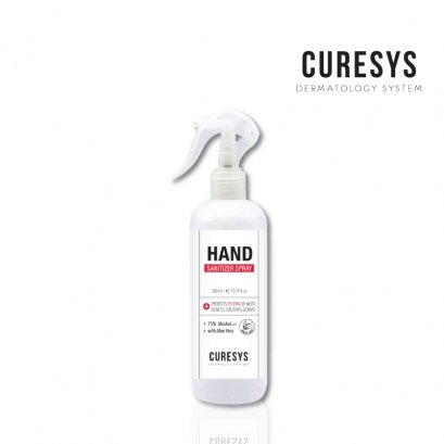 Curesys Hand Sanitizer Spray 300ml Alcohol 75% สเปรย์ล้างมือ อเนกประสงค์ แอลกอฮอลล์  หัวฉีดฟอกกี้ 300มล.(สเปรย์แอลกอฮอล์, สเปรย์ฆ่าเชื้อโรค)