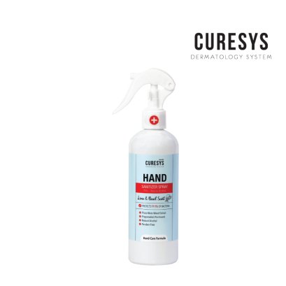 Curesys Hand Sanitizer Spray 300ml. Lime&Basil แพ็ค1 และแพ็ค6 75% Natural Alcohol