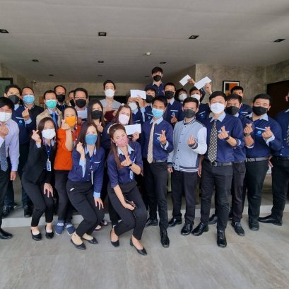 สหธานีมาร์เก็ตติ้ง จัดกิจกรรมแลกของขวัญร่วมกับผู้จัดการแต่ละสาขา 24/2/2565