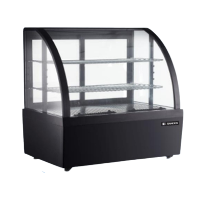 Sanden ตู้แช่เค้กวางเคาร์เตอร์ รุ่น SKR-0070 ขนาด 3.5Q สีดำ 2 ชั้นวาง