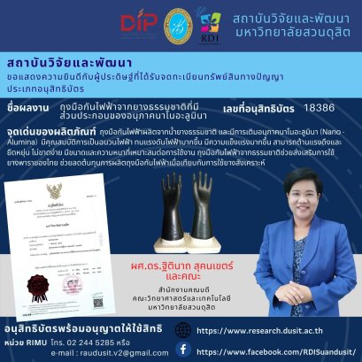 ขอแสดงความยินดีกับ ผศ.ดร.ฐิตินาถ สุคนเขตร์ และคณะ สำนักงานคณบดีคณะวิทยาศาสตร์และเทคโนโลยี มหาวิทยาลัยสวนดุสิต