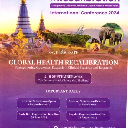 ประชาสัมพันธ์การประชุมวิชาการนานาชาติ Global Health Recalibration 2024 