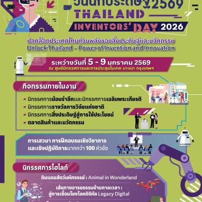 ประชาสัมพันธ์เชิญชวนเข้าร่วมกิจกรรมและเยี่ยมชมงาน วันนักประดิษฐ์ ประจำปี 2569 