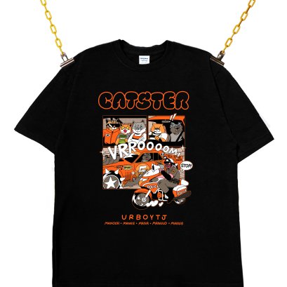 CATS T-SHIRT TYPE 8 BLACK