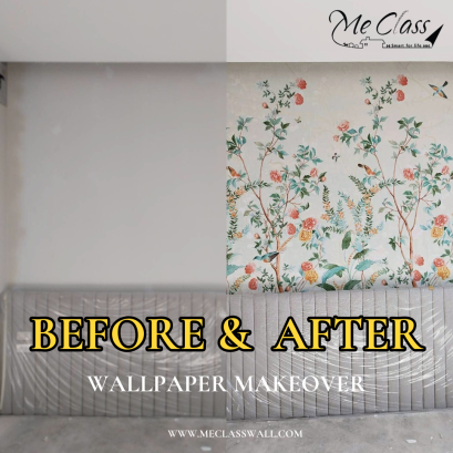 รีวิววอลเปเปอร์ Before & After ติดวอลเปเปอร์ผนัง เปลี่ยนห้องเดิมที่จืดชืดให้มีสไตล์