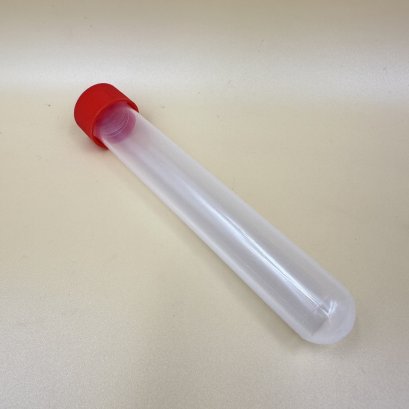 หลอดทดลองพลาสติกใส  ( PP )  พร้อมฝา  ขนาด  16 x 100  มม.  Test Tube Screw Cap
