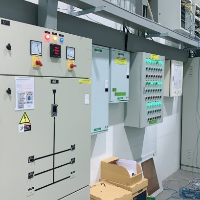 งานติดตั้งสายไฟและตู้ควบคุมสายพานลำเลียง