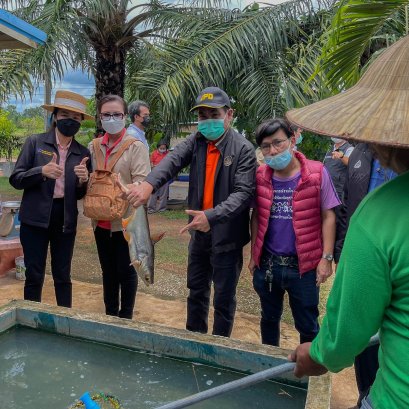 เมื่อวันที่ 16 มิถุนายน 2565 สหกรณ์การเกษตรท่าบ่อ จำกัดติดตามผลการดำเนินงานส่งเสริมการเลี้ยงปลาบึกในบ่อดินของสมาชิกสหกรณ์