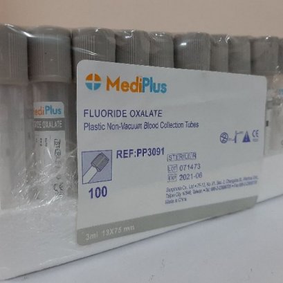 Fluoride Oxalate, Non vacuum (3ml) - 100Test/Kit