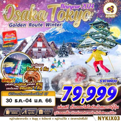 OSAKA TOKYO WINTER GOLDEN ROUTE WINTER (ปีใหม่) 6 วัน 4 คืน