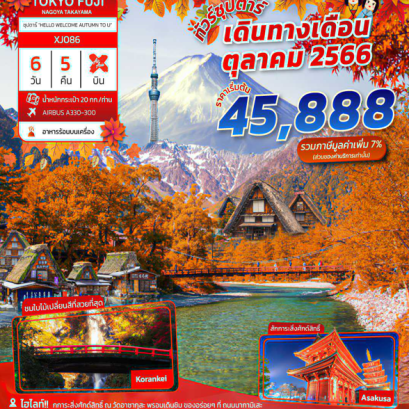 ทัวร์ญี่ปุ่น 6 วัน 4 คืน