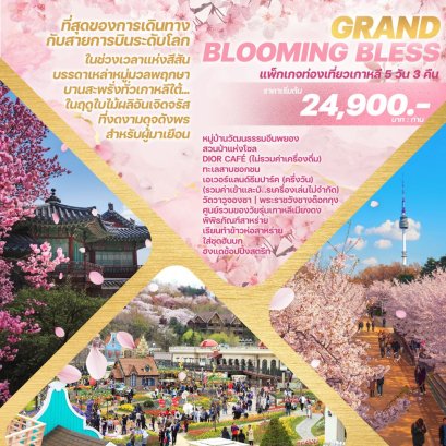 เกาหลี แกรนด์ BLOOMING BLESS 5 วัน 3 คืน