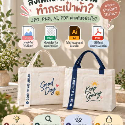 ส่งไฟล์อะไรให้โรงงานทำกระเป๋าผ้า? JPG, PNG, AI, PDF ต่างกันอย่างไร?