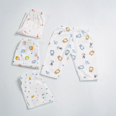 กางเกงทารกแรกเกิด NB ขายาว ขายส่ง 100 ตัว นุ่มสบายไม่อึดอัด