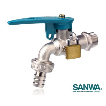 ก๊อกบอลสนามล๊อคกุญแจ 1/2&quot; SANWA