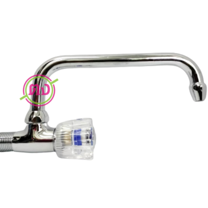 ก๊อกซิงค์ติดผนัง แบบหมุน หัวแก้ว SWEETHOME