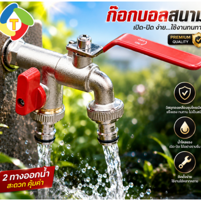 ก๊อกน้ำ 2 ทาง 1/2"