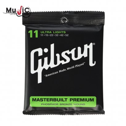 สายกีต้าร์โปร่ง Gibson Masterbuilt Premium Ultra Lights 011-.052
