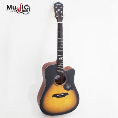 Mantic GT10DC Sunburst Acoustic Guitar ( Solid Top )