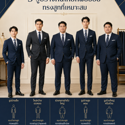 5 รูปร่างคนไทยที่พบบ่อย และทรงสูทที่เหมาะสม | สูทคุณน้อย