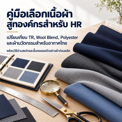 คู่มือเลือกเนื้อผ้าสูทองค์กร TR Wool Blend Polyester |