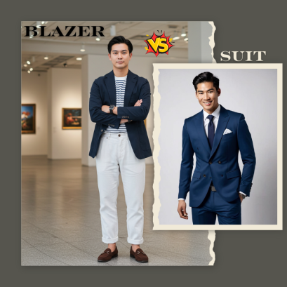 เสื้อสูท vs เบลเซอร์ เลือกแบบไหนดี เทคนิคแต่งตัวผู้ชาย