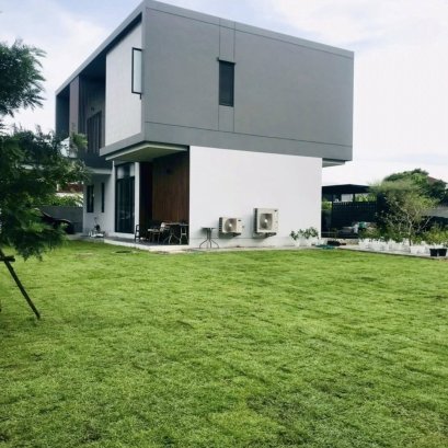 -ปูหญ้านวลน้อย 300 ตรม  หน้างาน บางกะปิ