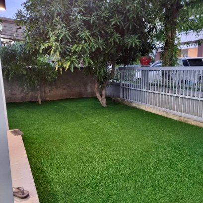 ปูหญ้าเทียม ปูหินเกล็ด หน้างาน ร่มเกล้า