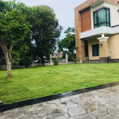 ปูหญ้านวลน้อย 150 ตรม หน้างาน ลาดกระบัง