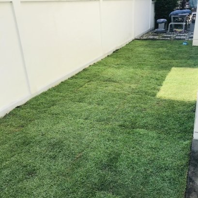 ปรับพื้นที่ ปูหญ้านวลน้อย หน้างาน นนทบุรี พื้นที่ 23 ตรม.