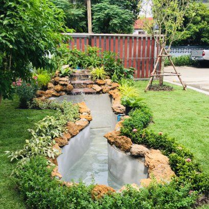 น้ำตกหินพร้อมจัดสวน นนทบุรี